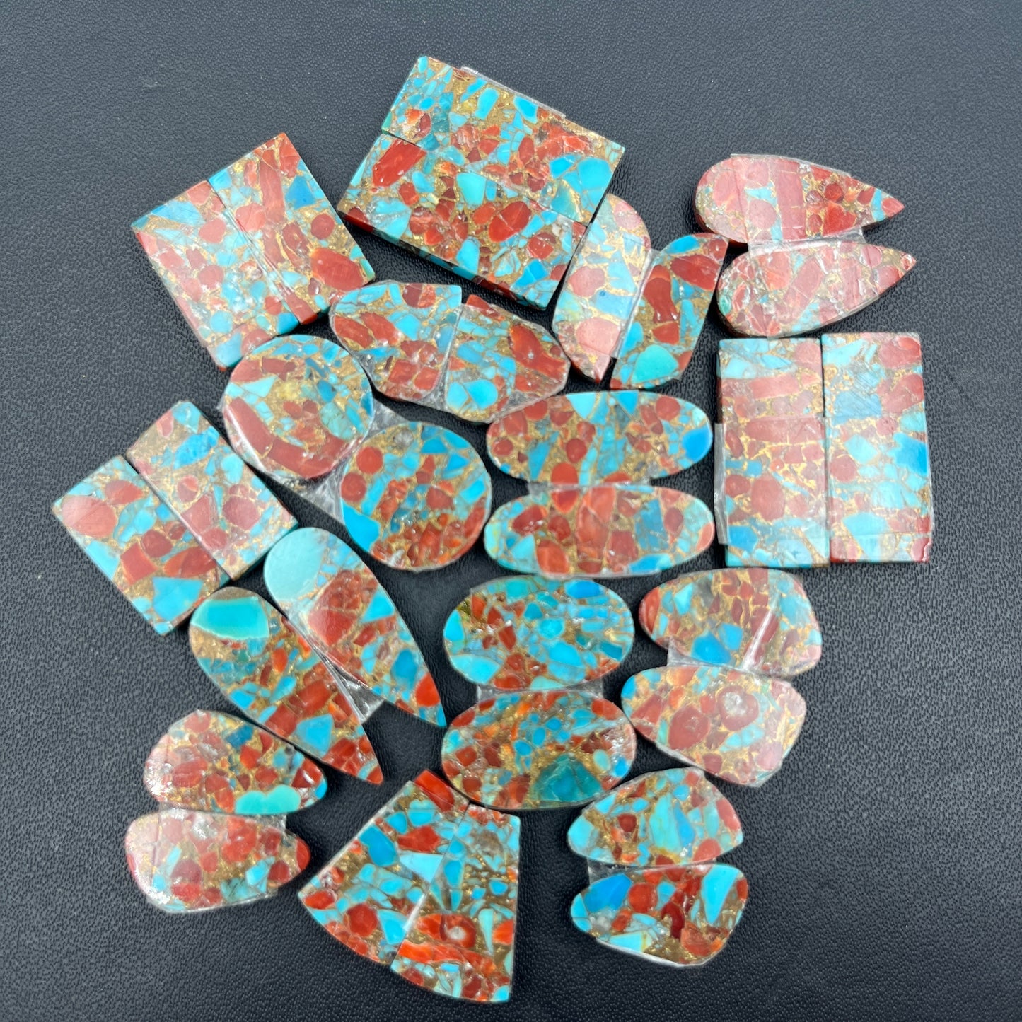 Coral & Turquoise Mohave - Matching Pairs - Wholesale Lot - 15 Pcs