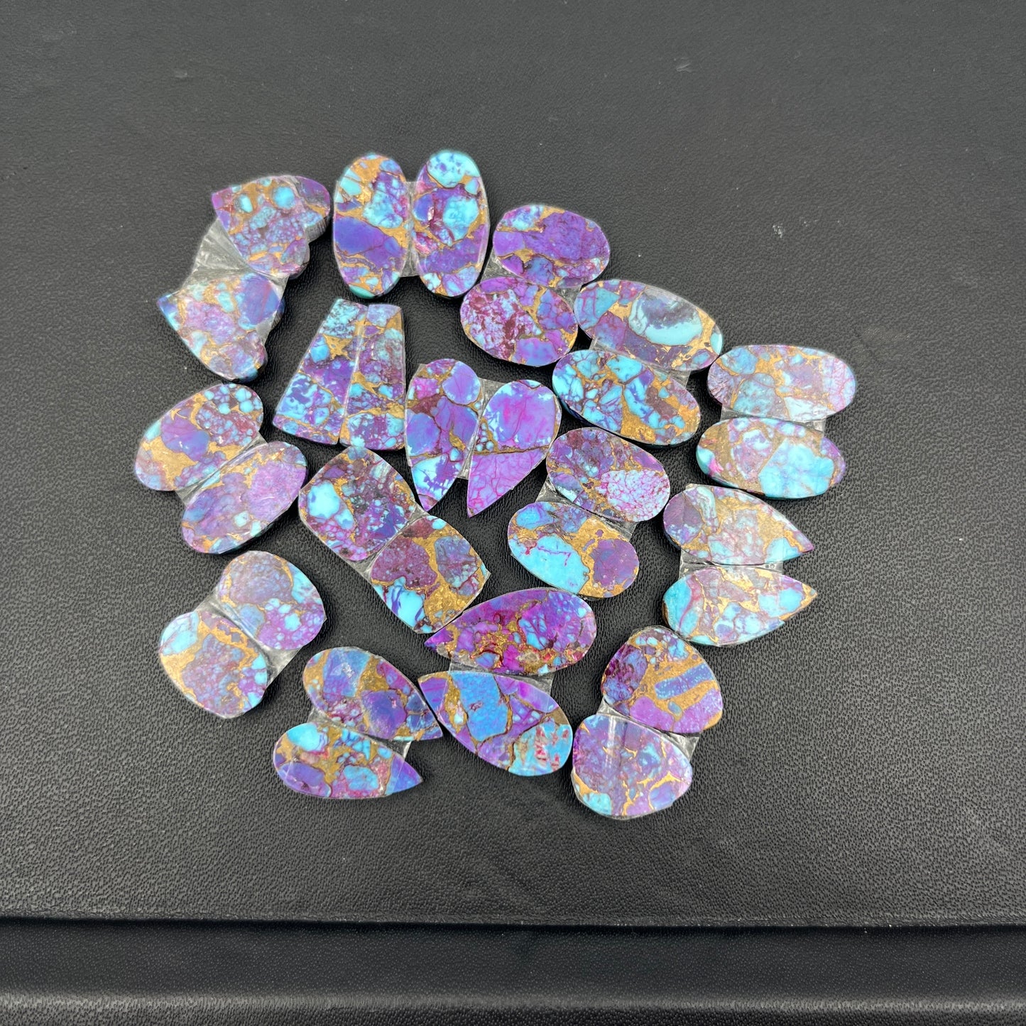 Kingman Purple Turquoise Mohave - Matching Pairs - Wholesale Lot - 15 Pairs