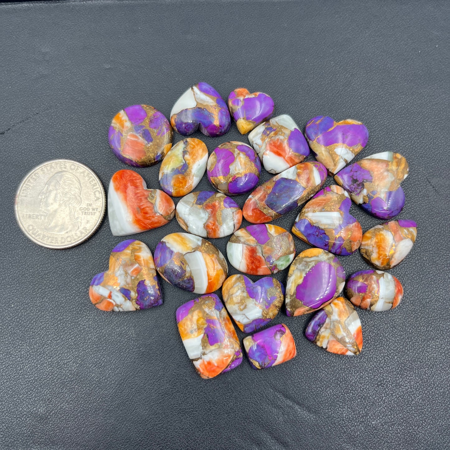 Kingman Purple Oyster Mohave - Loose Cabs - Wholesale Lot - 22 Pcs