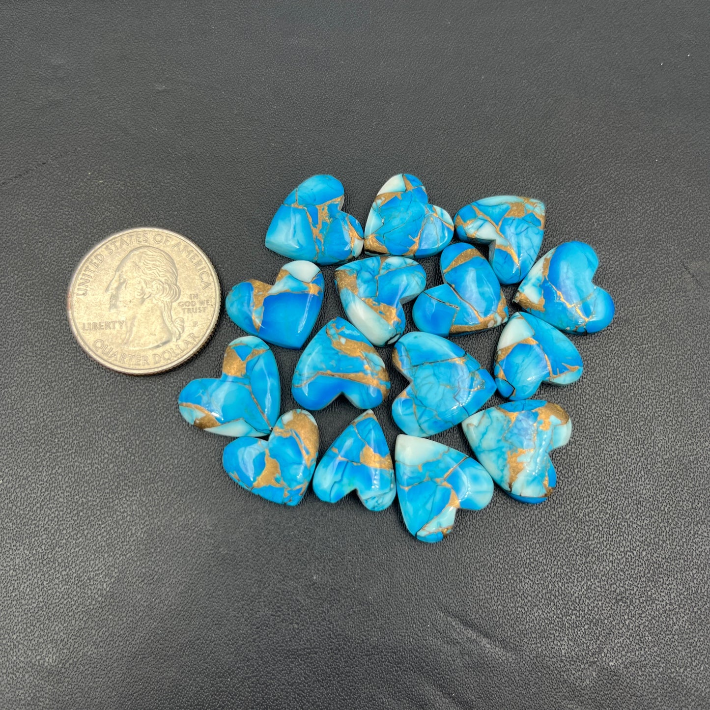 Kingman Ice Blue Dahlia - Loose Cabs - Wholesale Lot - 15 Pcs