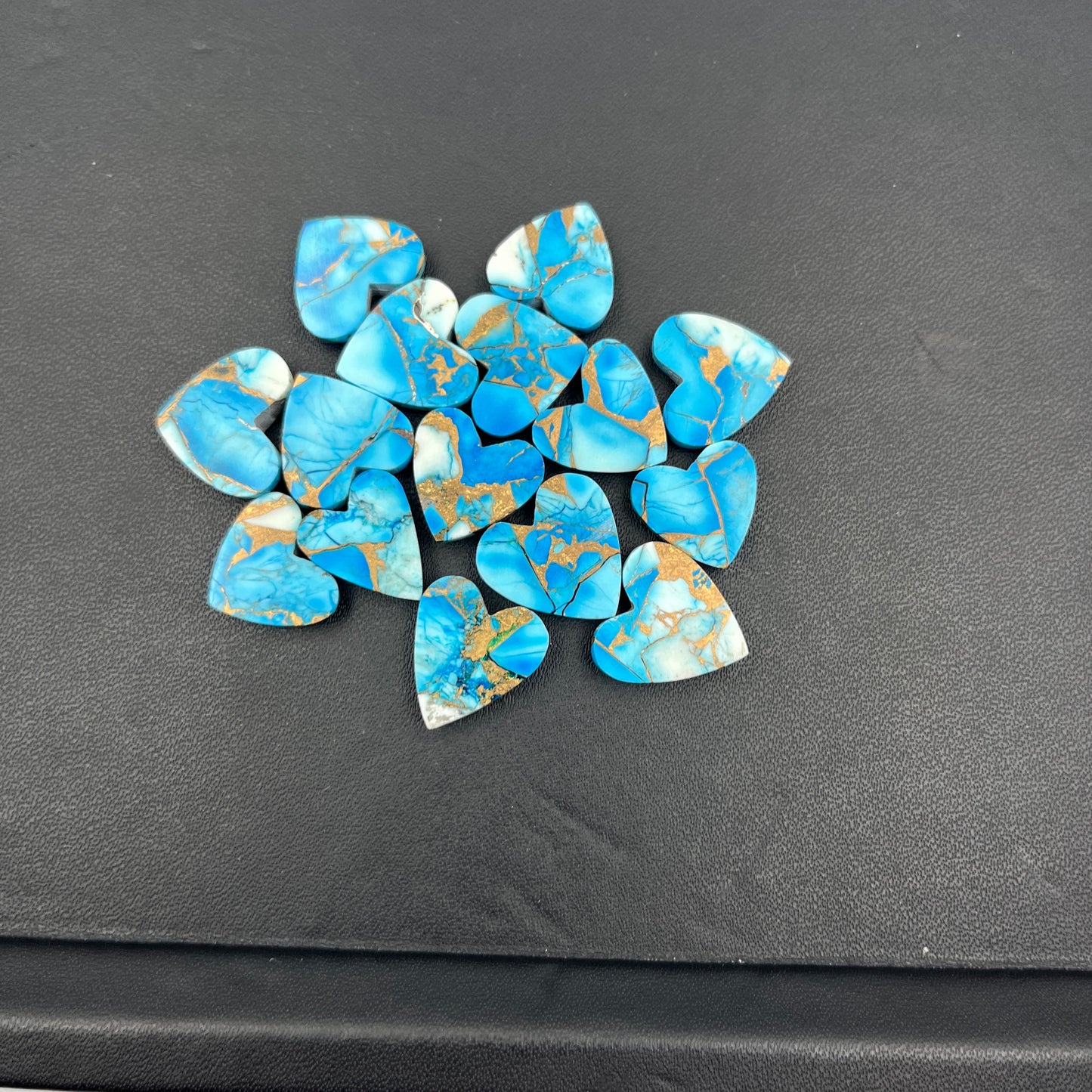 Kingman Ice Blue Dahlia - Loose Cabs - Wholesale Lot - 15 Pcs