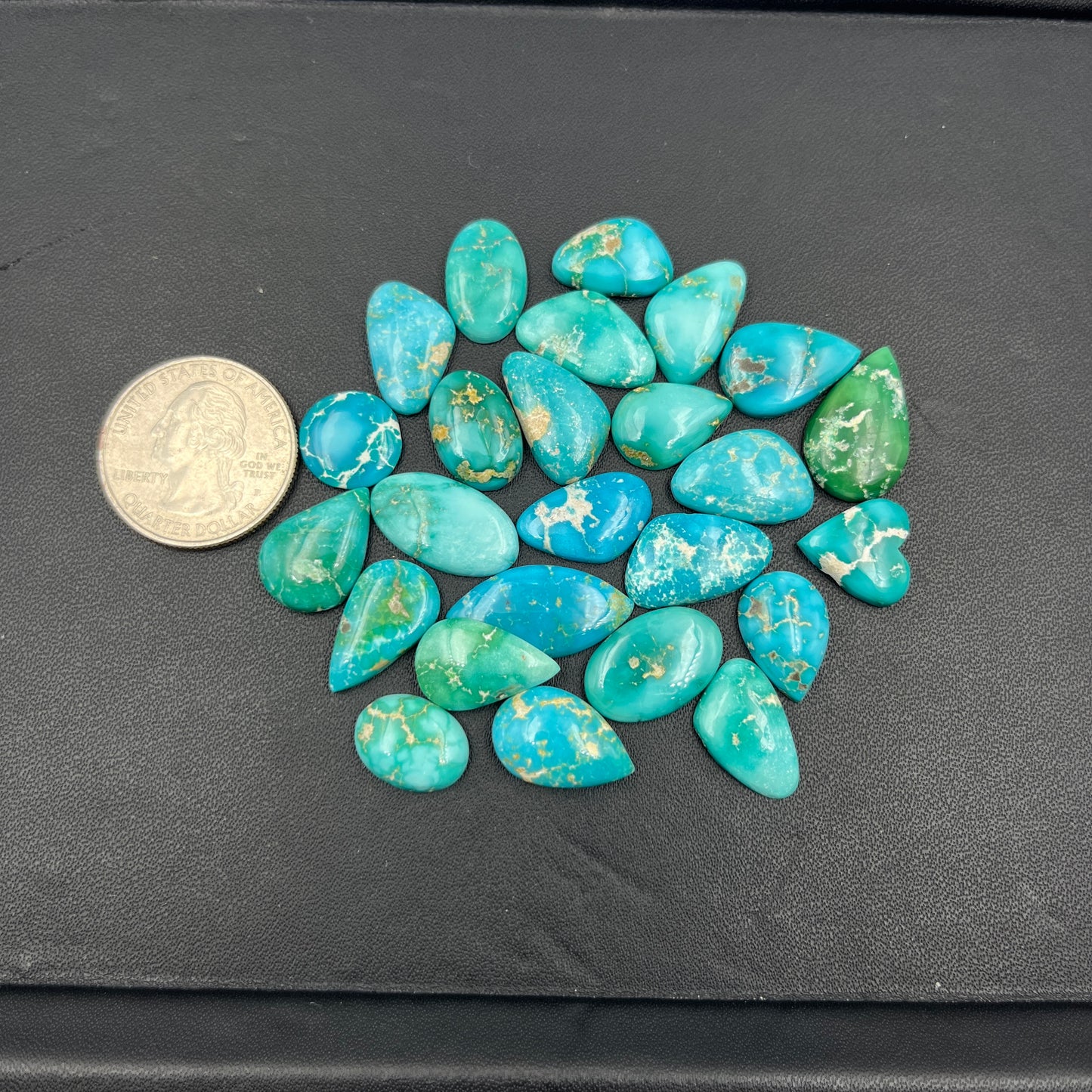 Emerald Valley Turquoise - Loose Cab Wholesale Lot - 25 Pcs