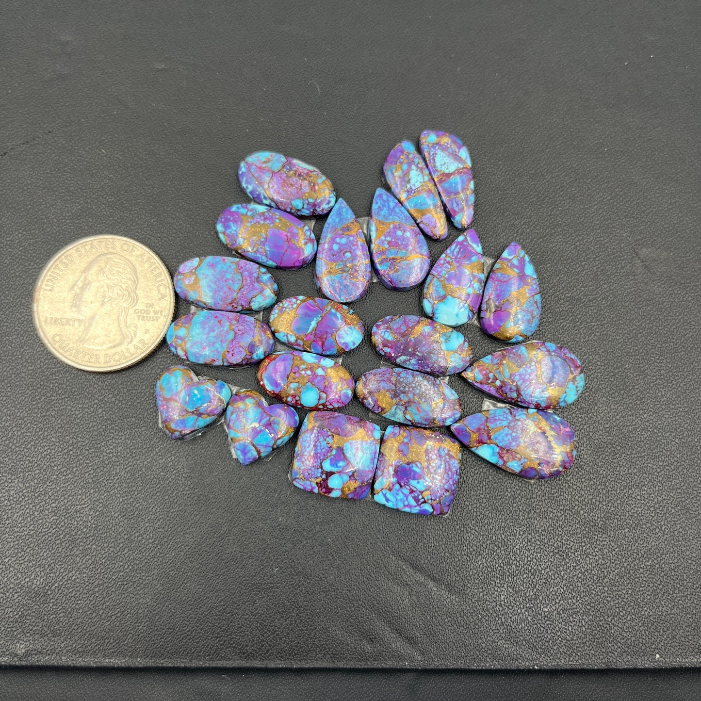 Kingman Purple Turquoise Mohave - Matching Pairs - Wholesale Lot - 10 Pairs