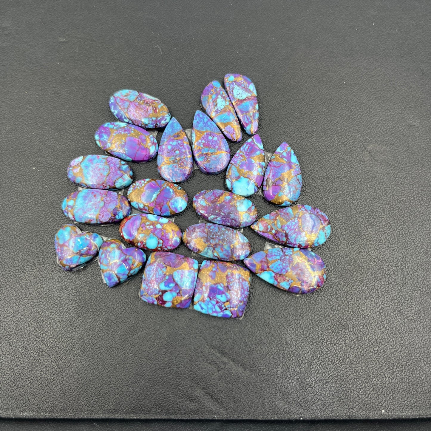 Kingman Purple Turquoise Mohave - Matching Pairs - Wholesale Lot - 10 Pairs