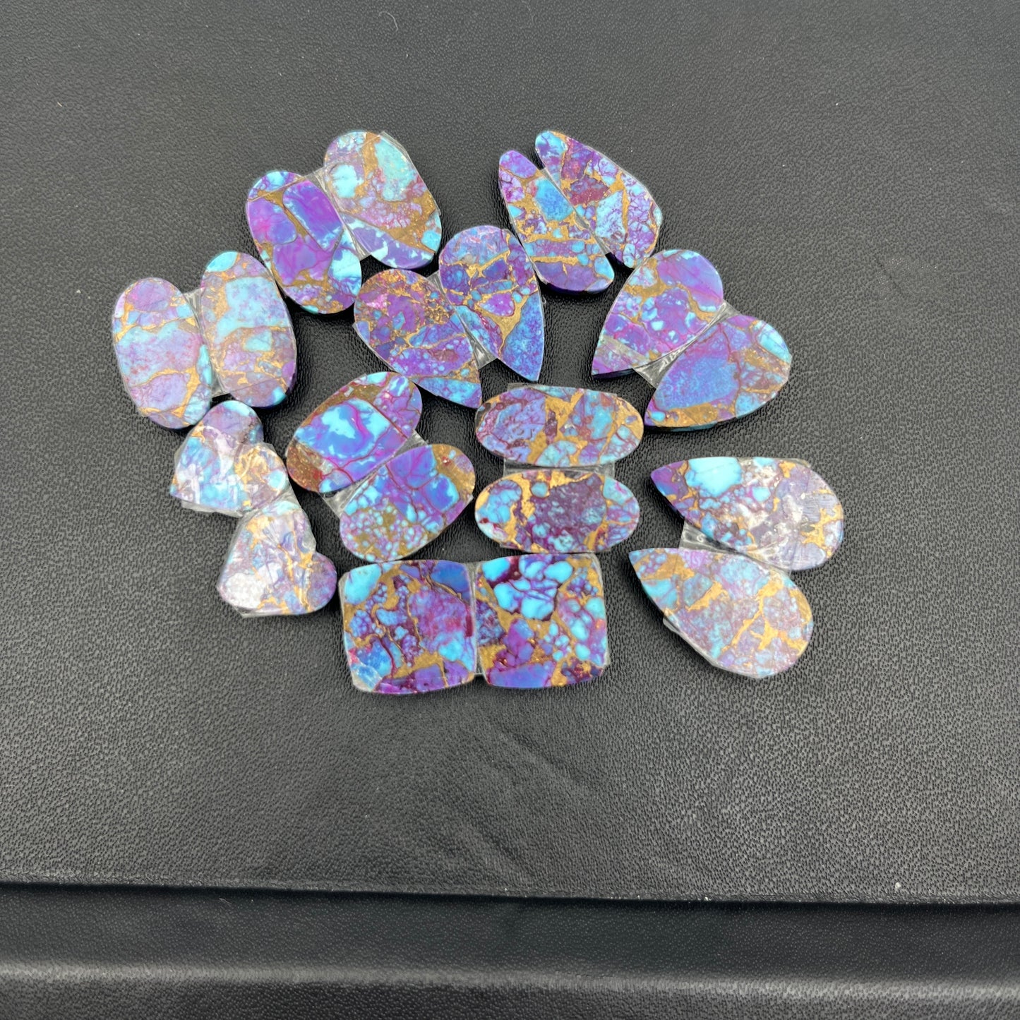 Kingman Purple Turquoise Mohave - Matching Pairs - Wholesale Lot - 10 Pairs