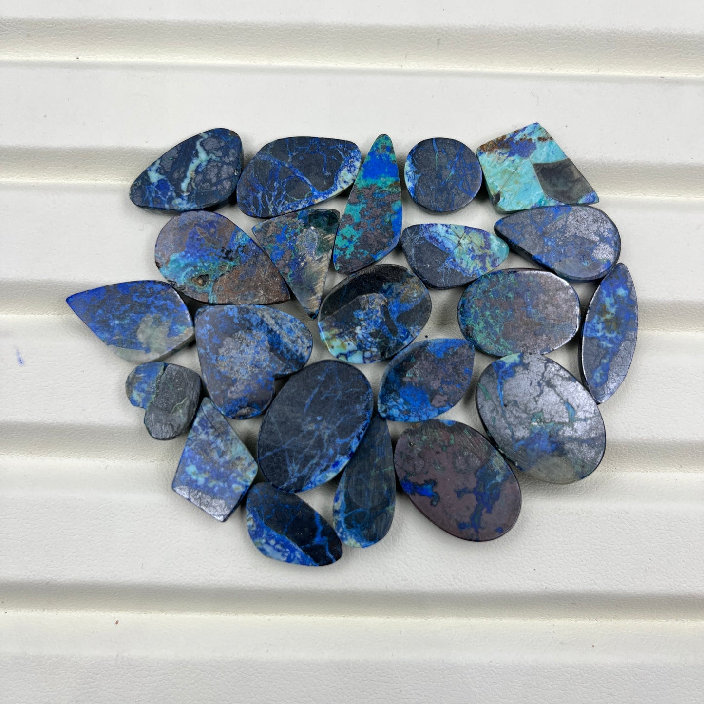 Azurite / Chrysocolla - Wholesale Lot - 22 Pcs