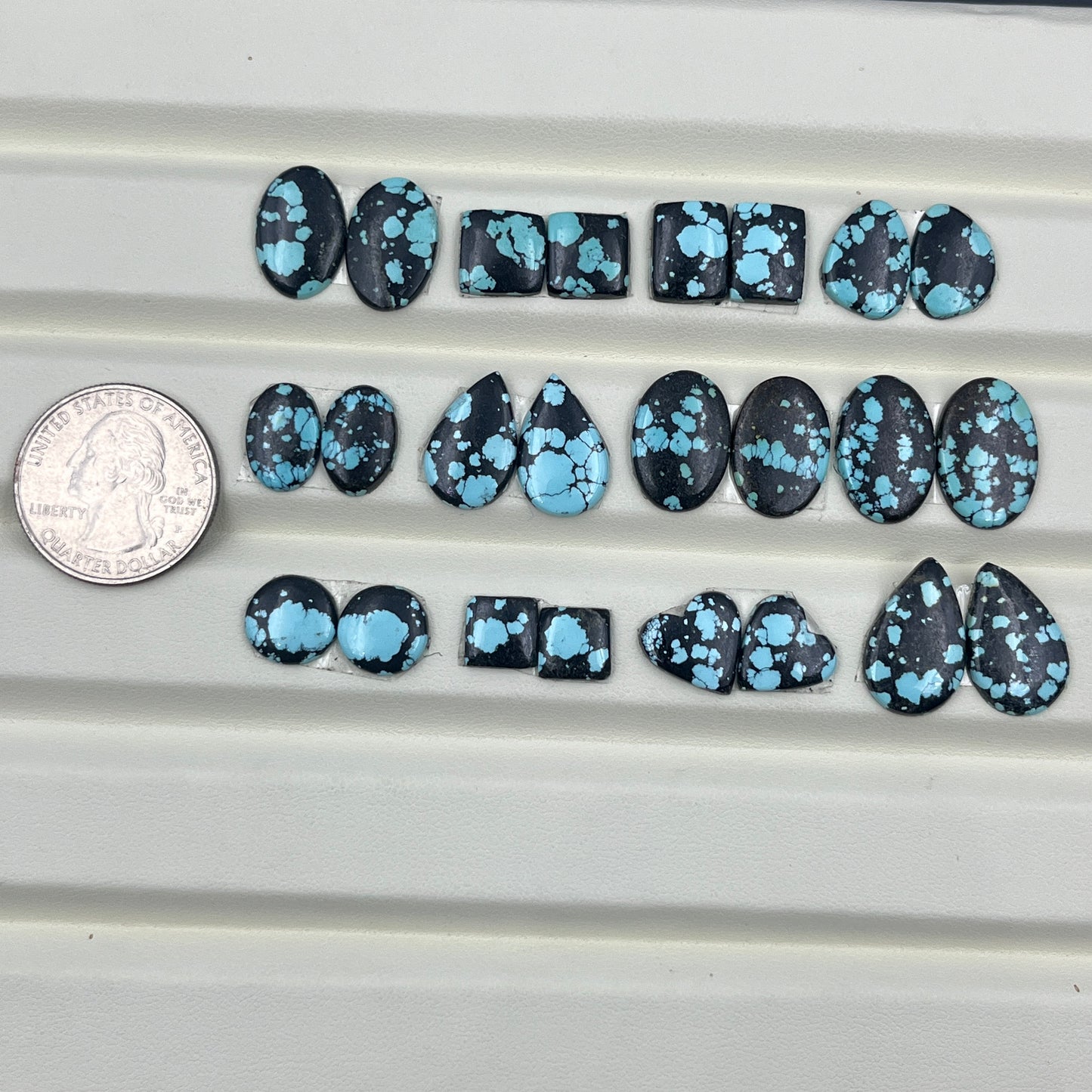 Hubei Turquoise - Matching Pairs Wholesale Lot - 12 Pairs