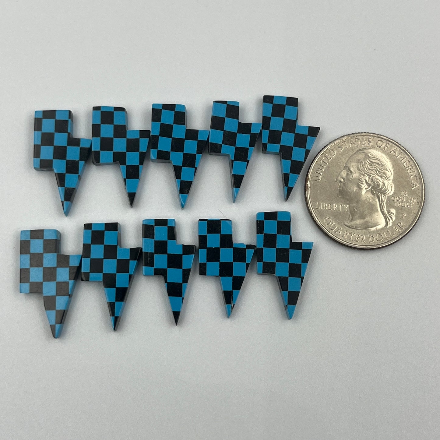 Blue & Black Checker Board - Thunderbolt - Wholesale Lot - 10 Pcs