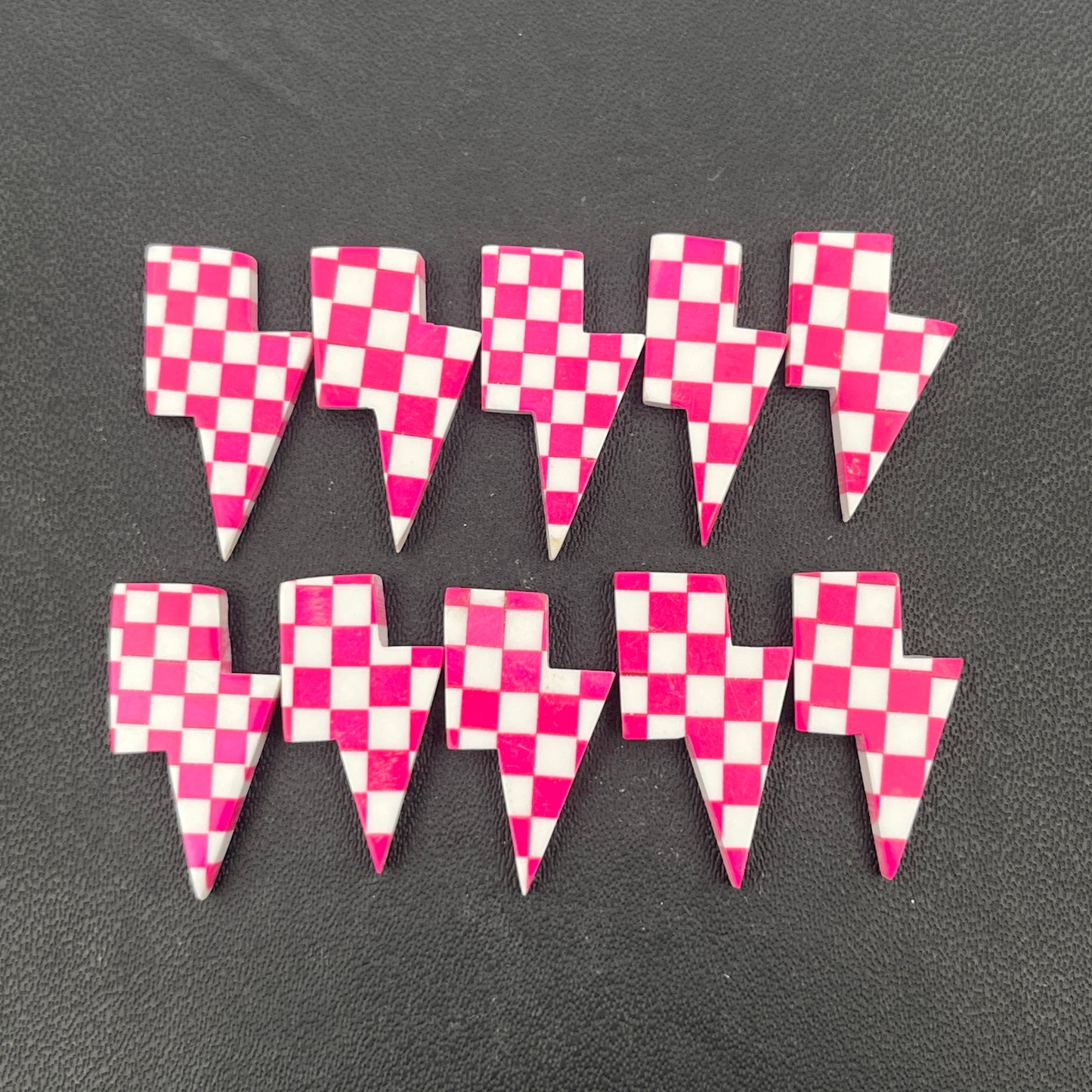 Pink & White Checker Board - Thunderbolt - Wholesale Lot - 10 Pcs