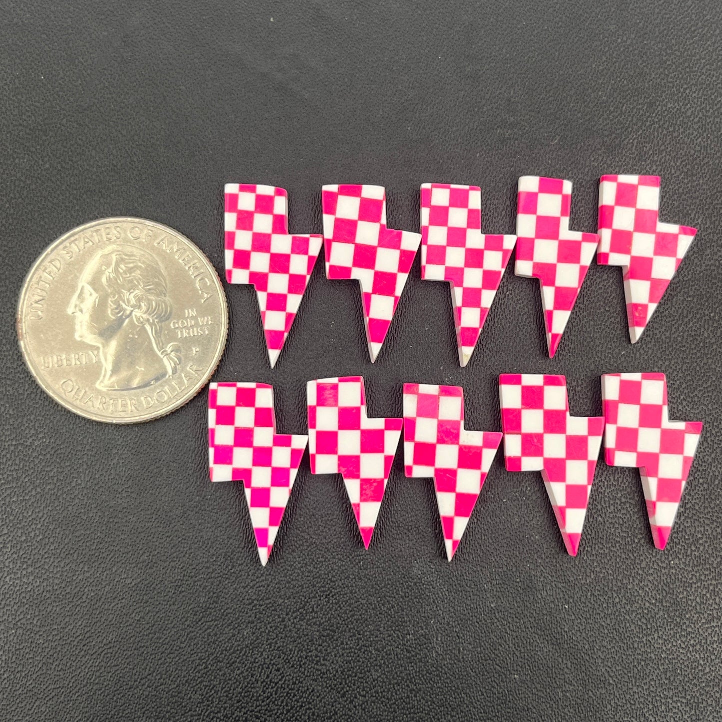 Pink & White Checker Board - Thunderbolt - Wholesale Lot - 10 Pcs