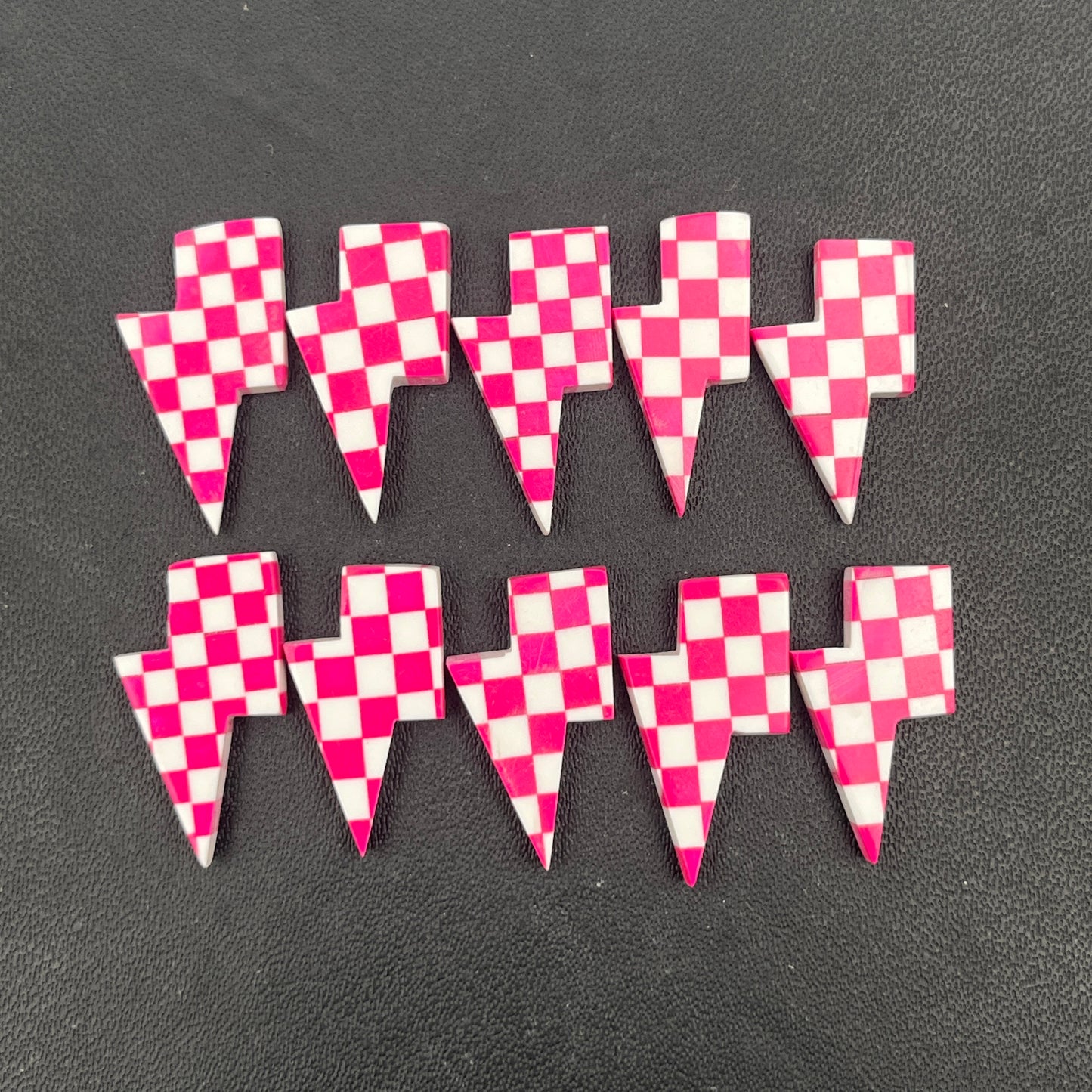 Pink & White Checker Board - Thunderbolt - Wholesale Lot - 10 Pcs