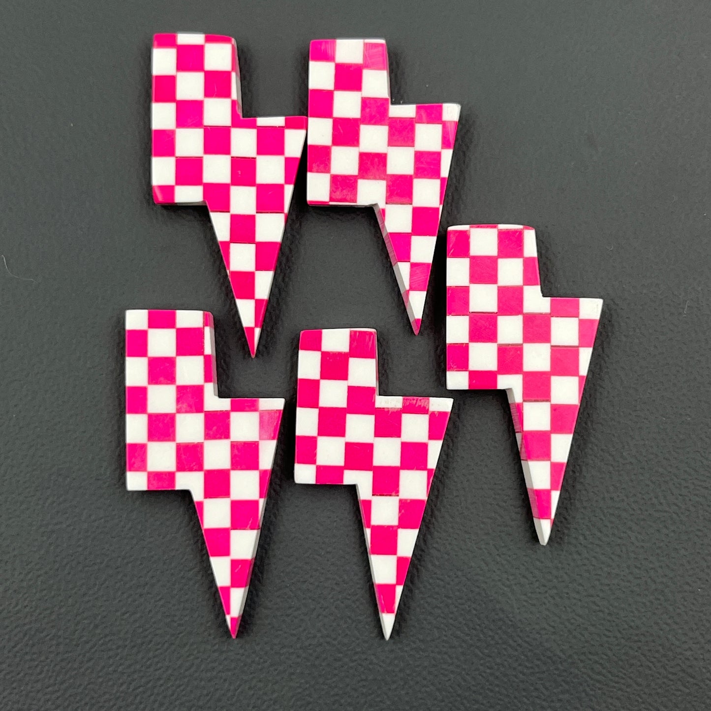 Pink & White Checker Board - Thunderbolt - Wholesale Lot - 5 Pcs
