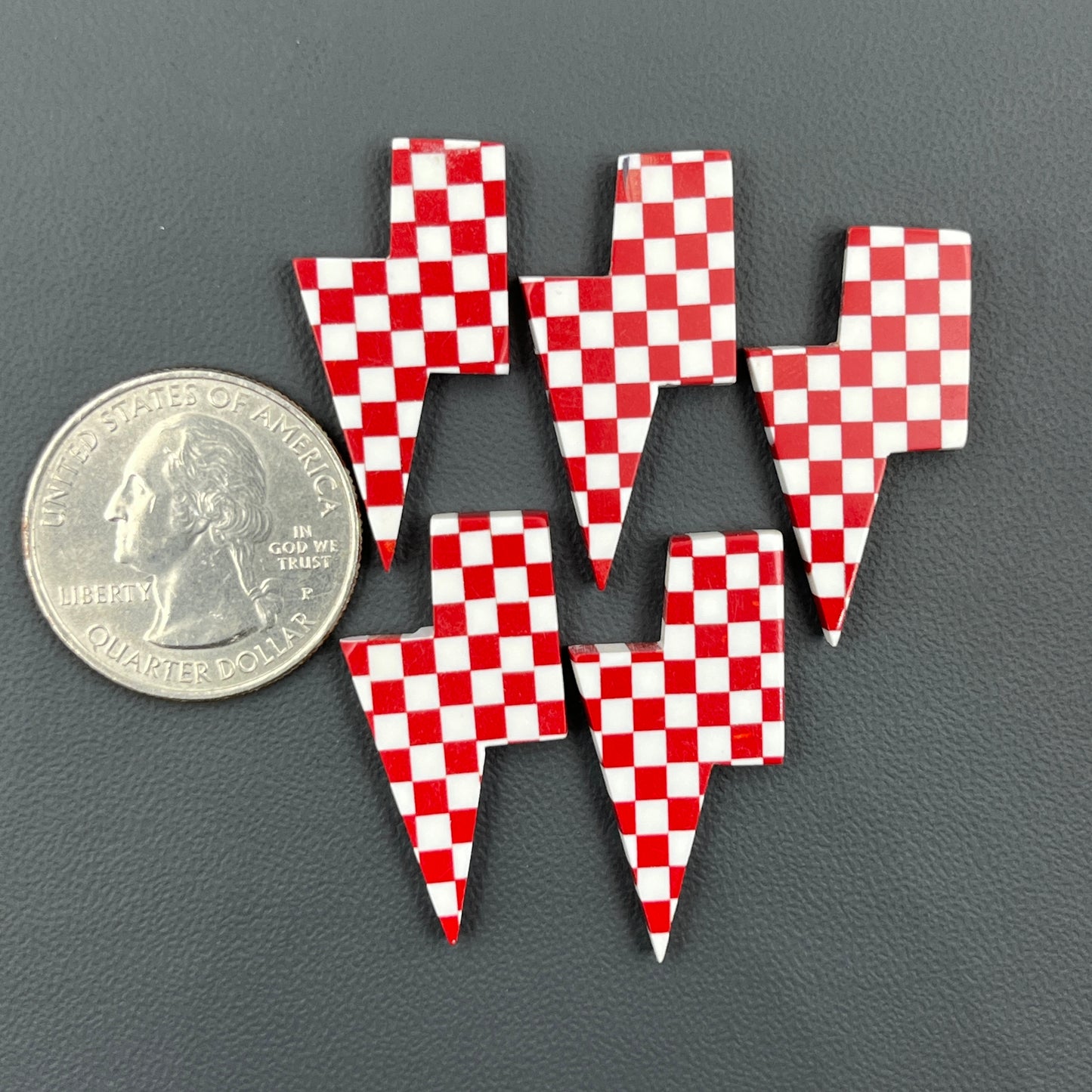 Red & White Checker Board - Thunderbolt - Wholesale Lot - 5 Pcs