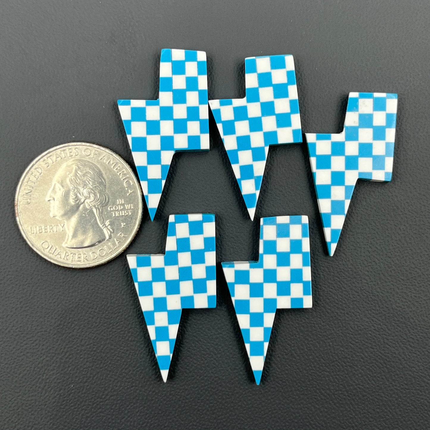 Blue & White Checker Board - Thunderbolt - Wholesale Lot - 5 Pcs