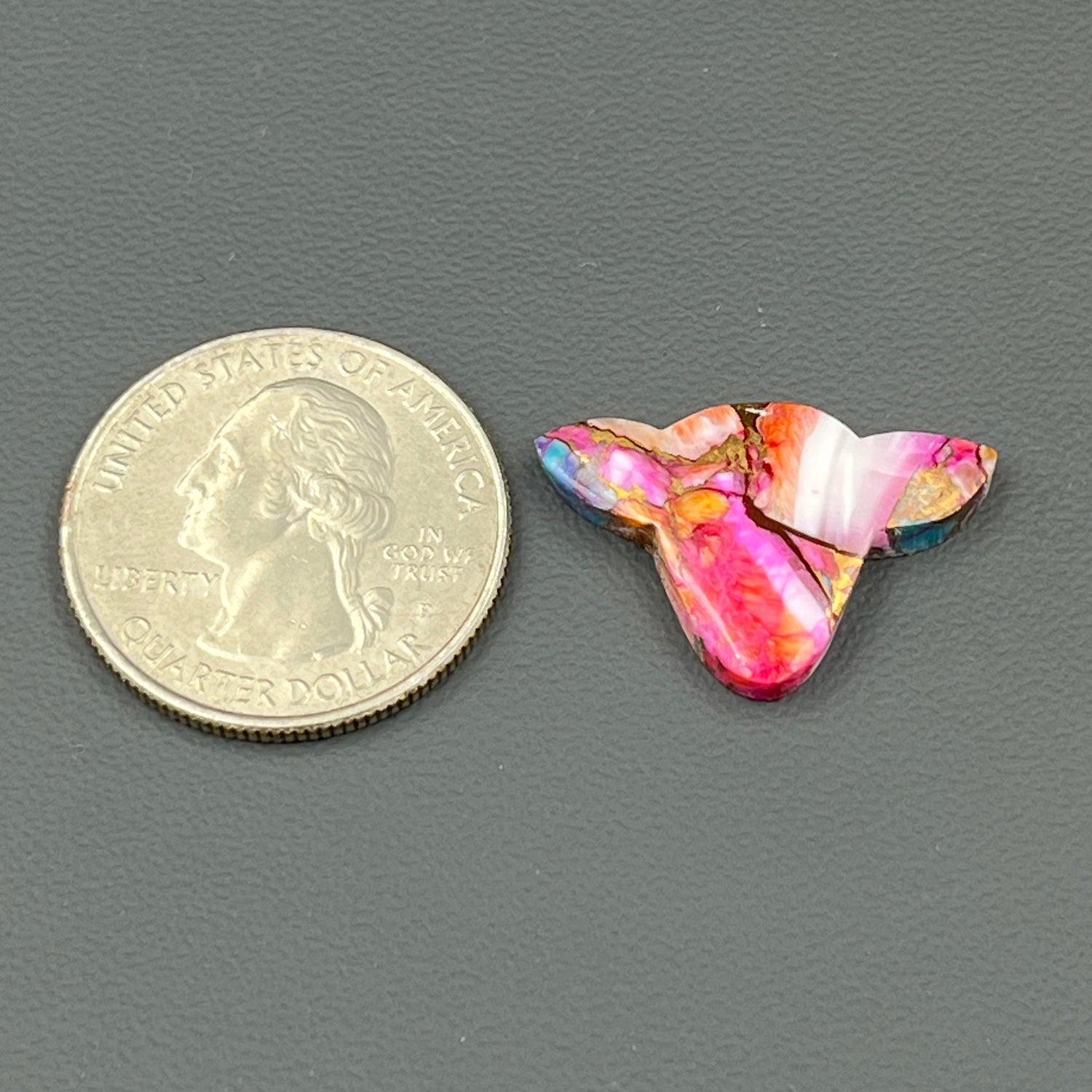 Kingman Pink Oyster Turquoise - Loose Cab - Cow Head