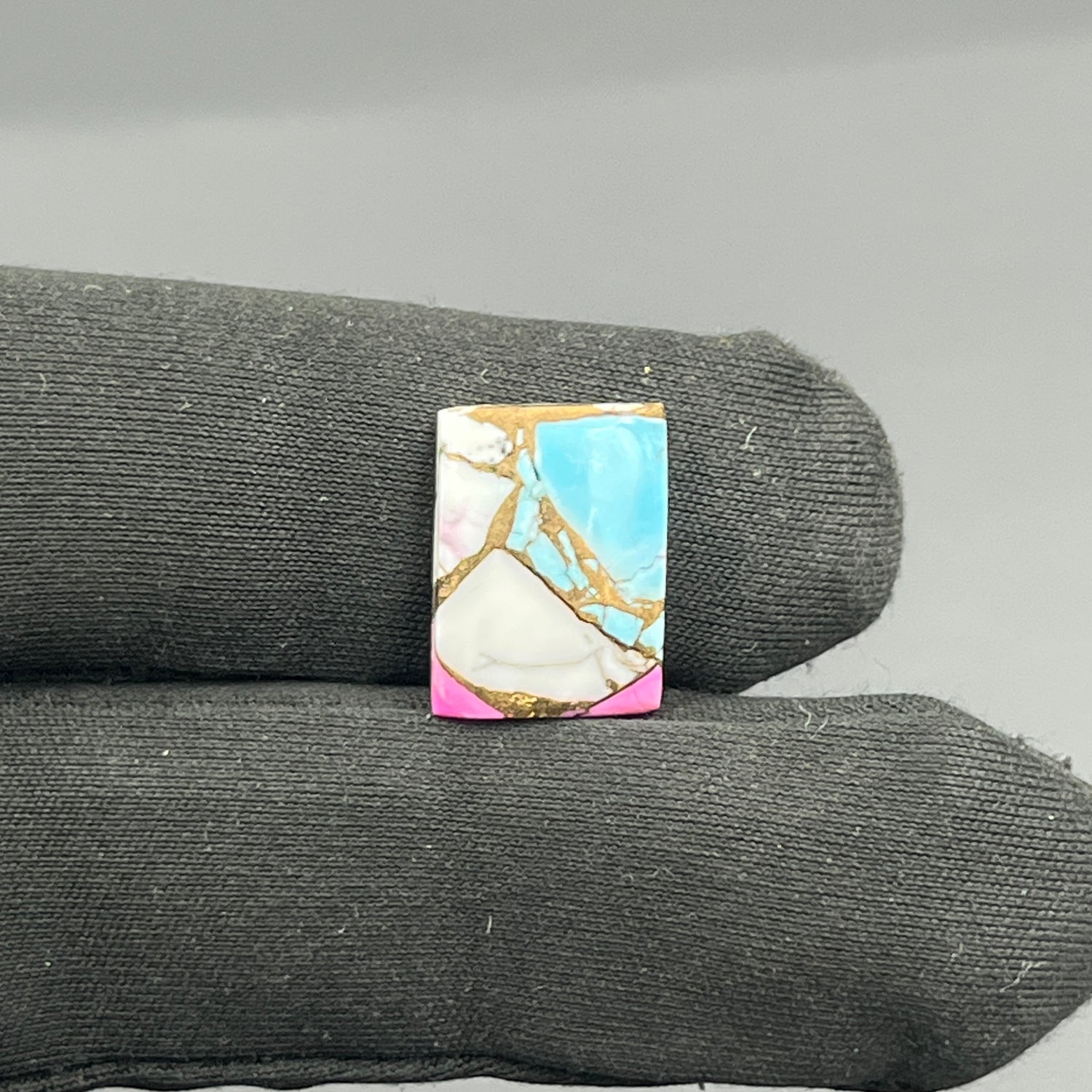 Cotton Candy Dahlia Cabochon - Baguette