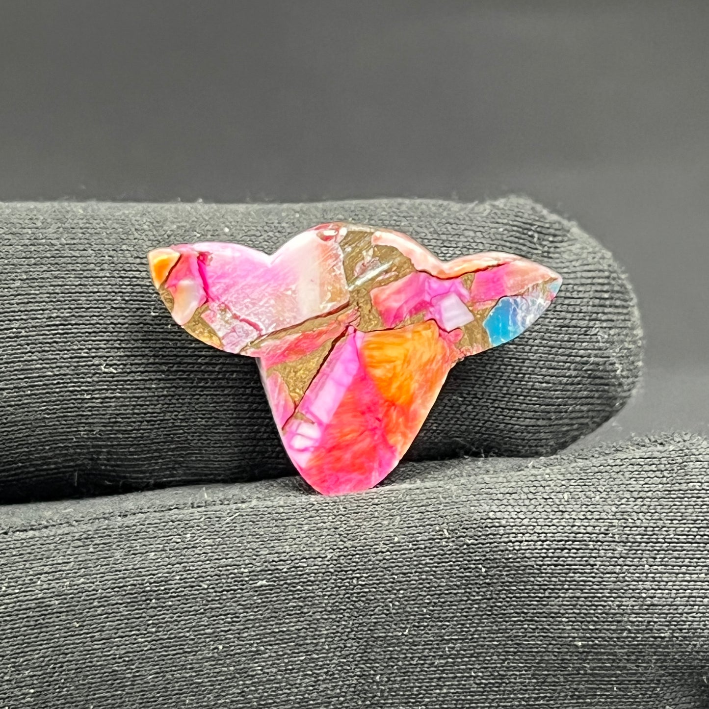 Kingman Pink Oyster Turquoise - Loose Cab - Cow Head