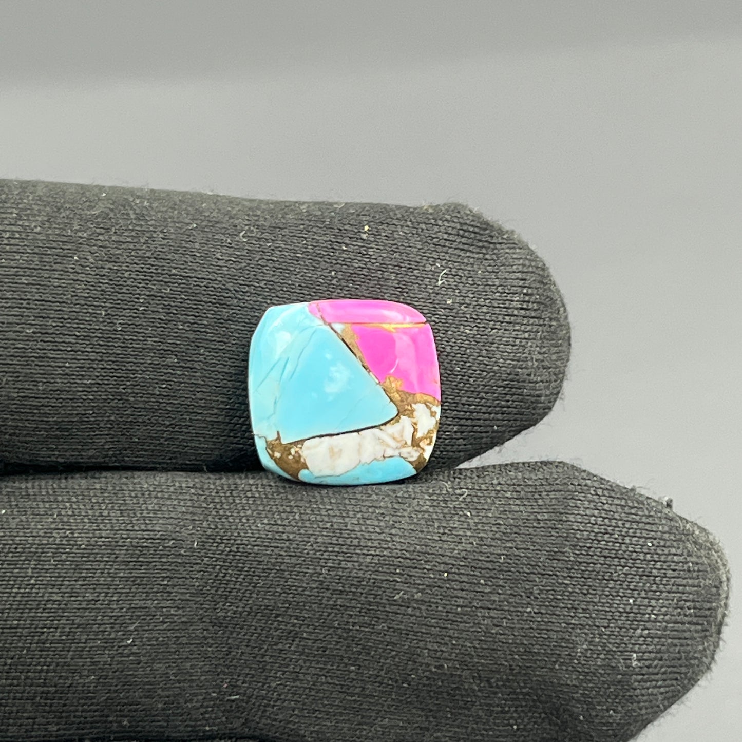 Cotton Candy Dahlia Cabochon - Cushion