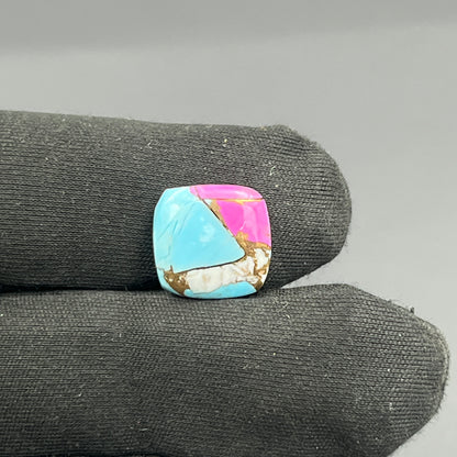 Cotton Candy Dahlia Cabochon - Cushion