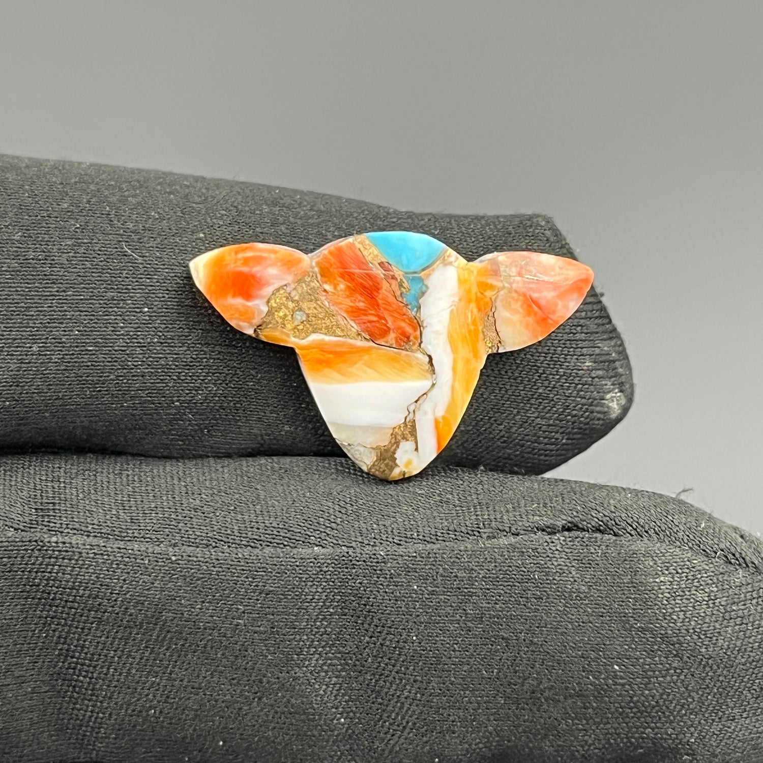 Kingman Spiny Oyster Turquoise - Loose Cab - Cow Head