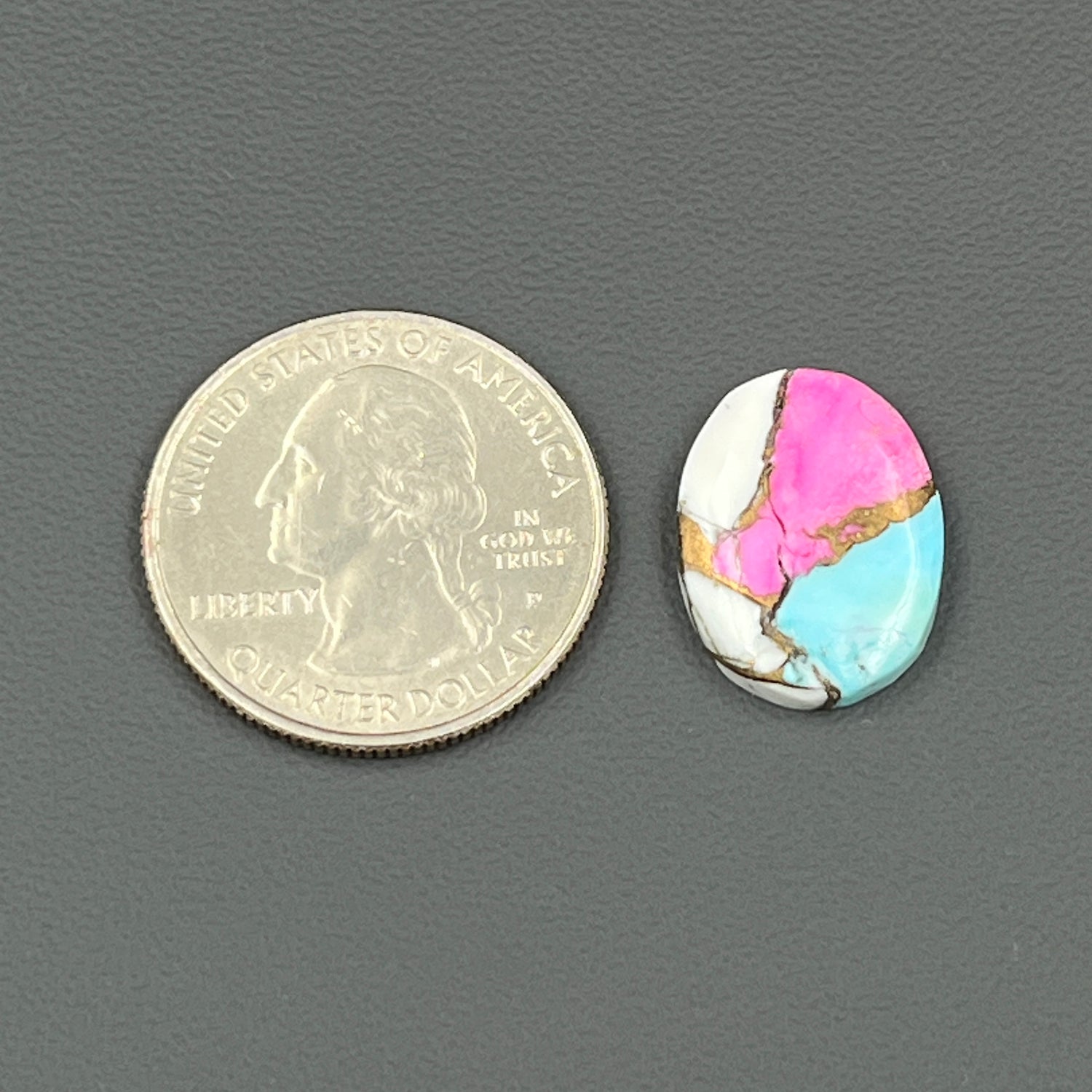 Cotton Candy Dahlia Cabochon - Oval