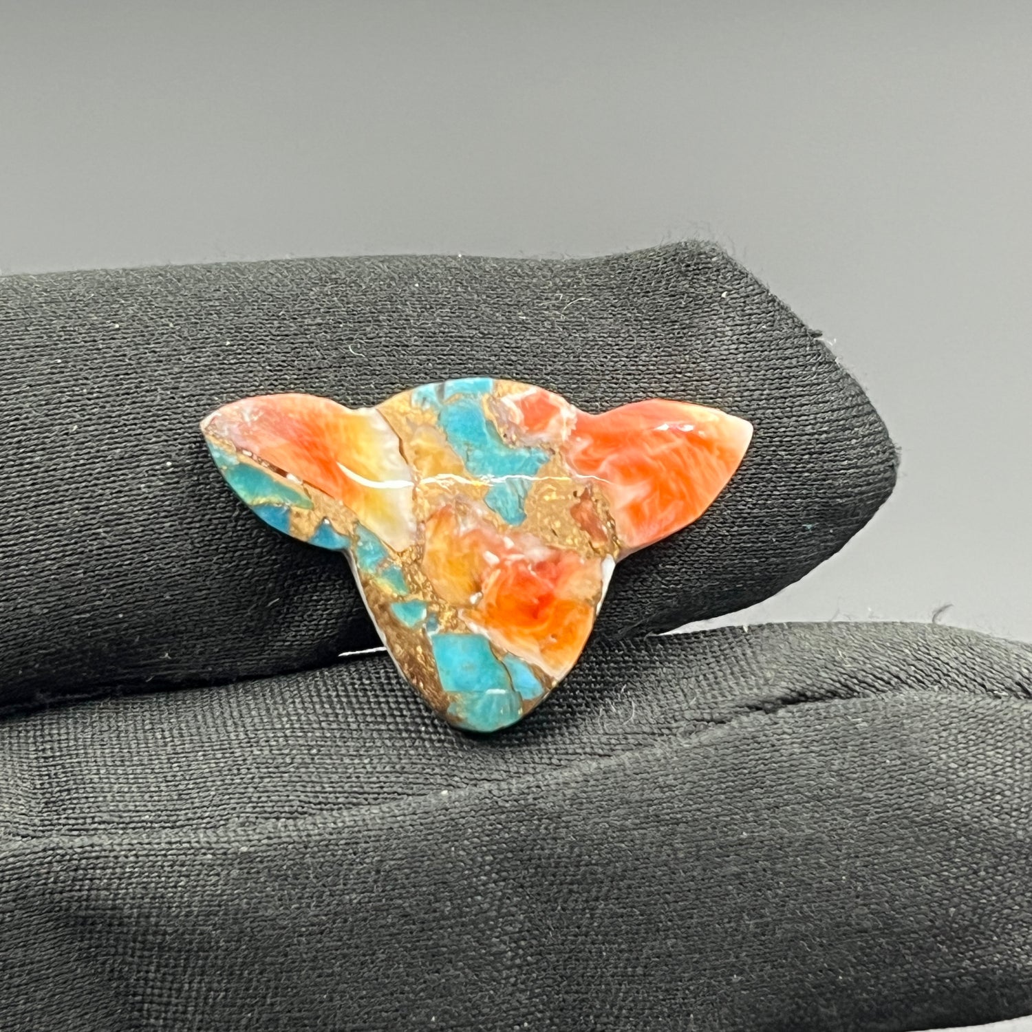 Kingman Spiny Oyster Turquoise - Loose Cab - Cow Head