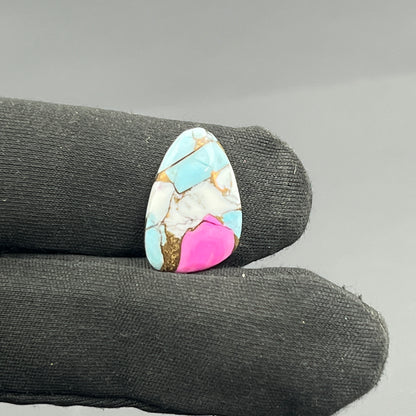 Cotton Candy Dahlia Cabochon - Tumble