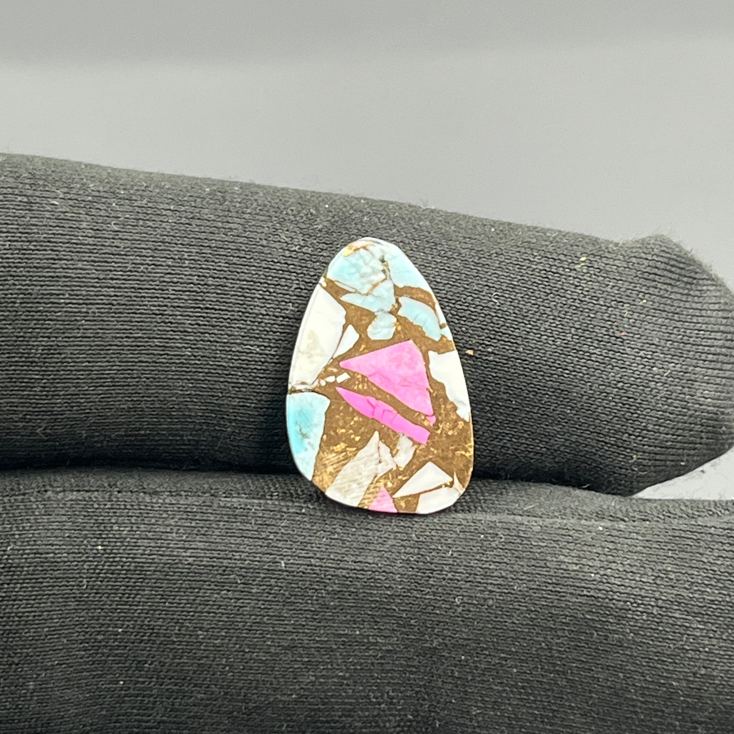 Cotton Candy Dahlia Cabochon - Tumble