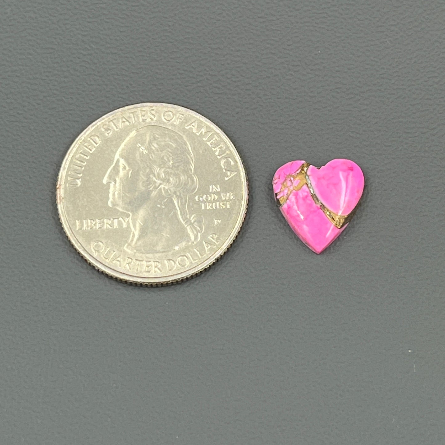 Cotton Candy Dahlia Cabochon - Heart