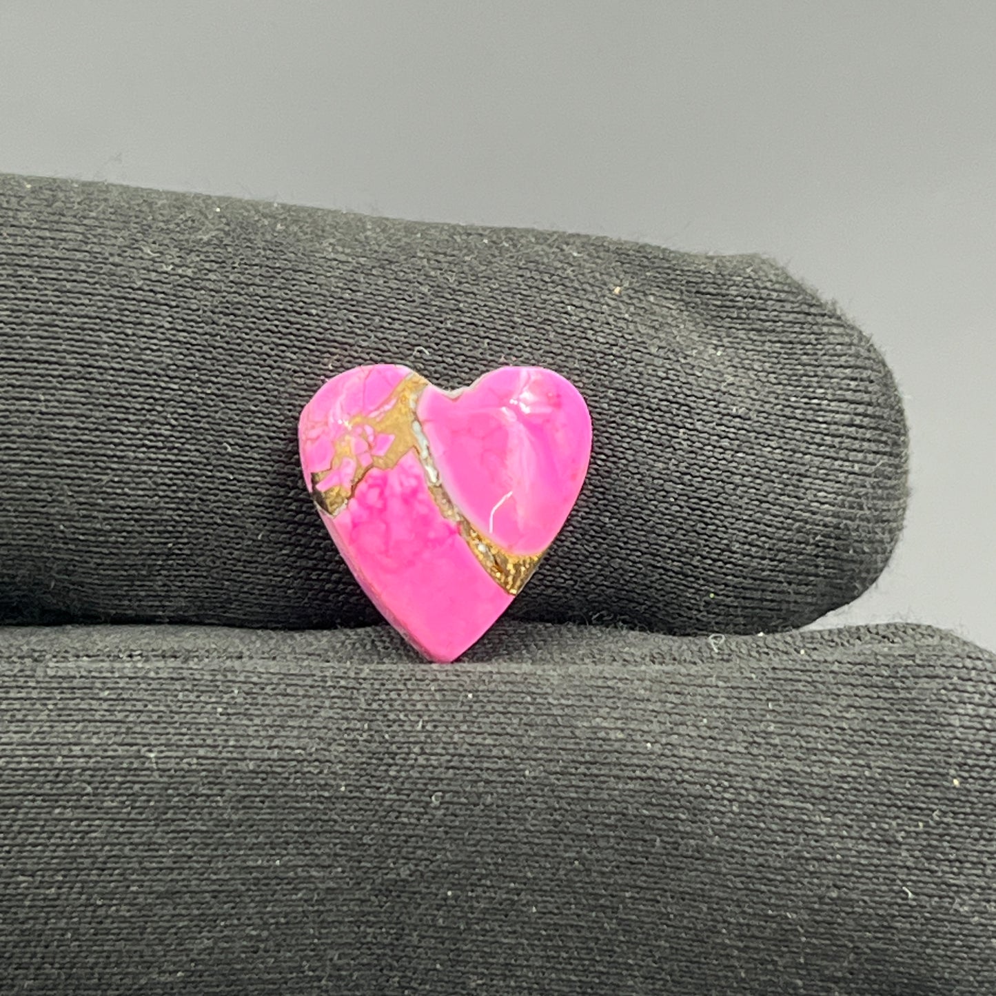 Cotton Candy Dahlia Cabochon - Heart