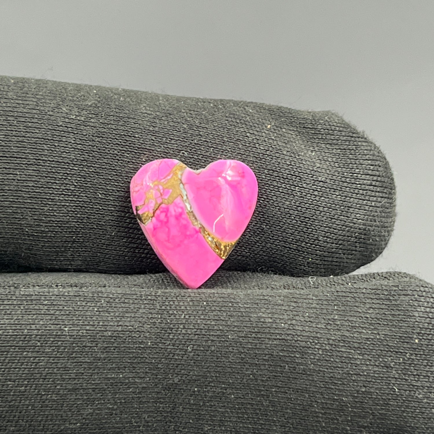 Cotton Candy Dahlia Cabochon - Heart