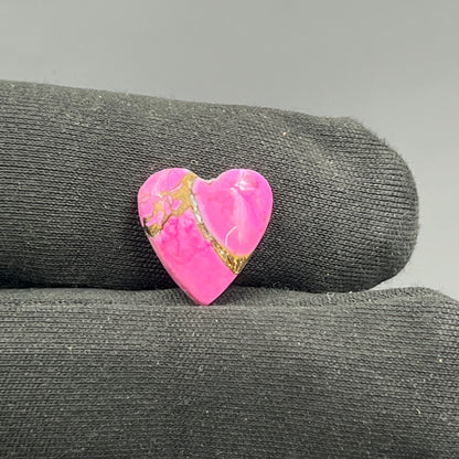 Cotton Candy Dahlia Cabochon - Heart