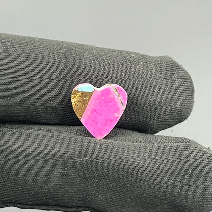 Cotton Candy Dahlia Cabochon - Heart