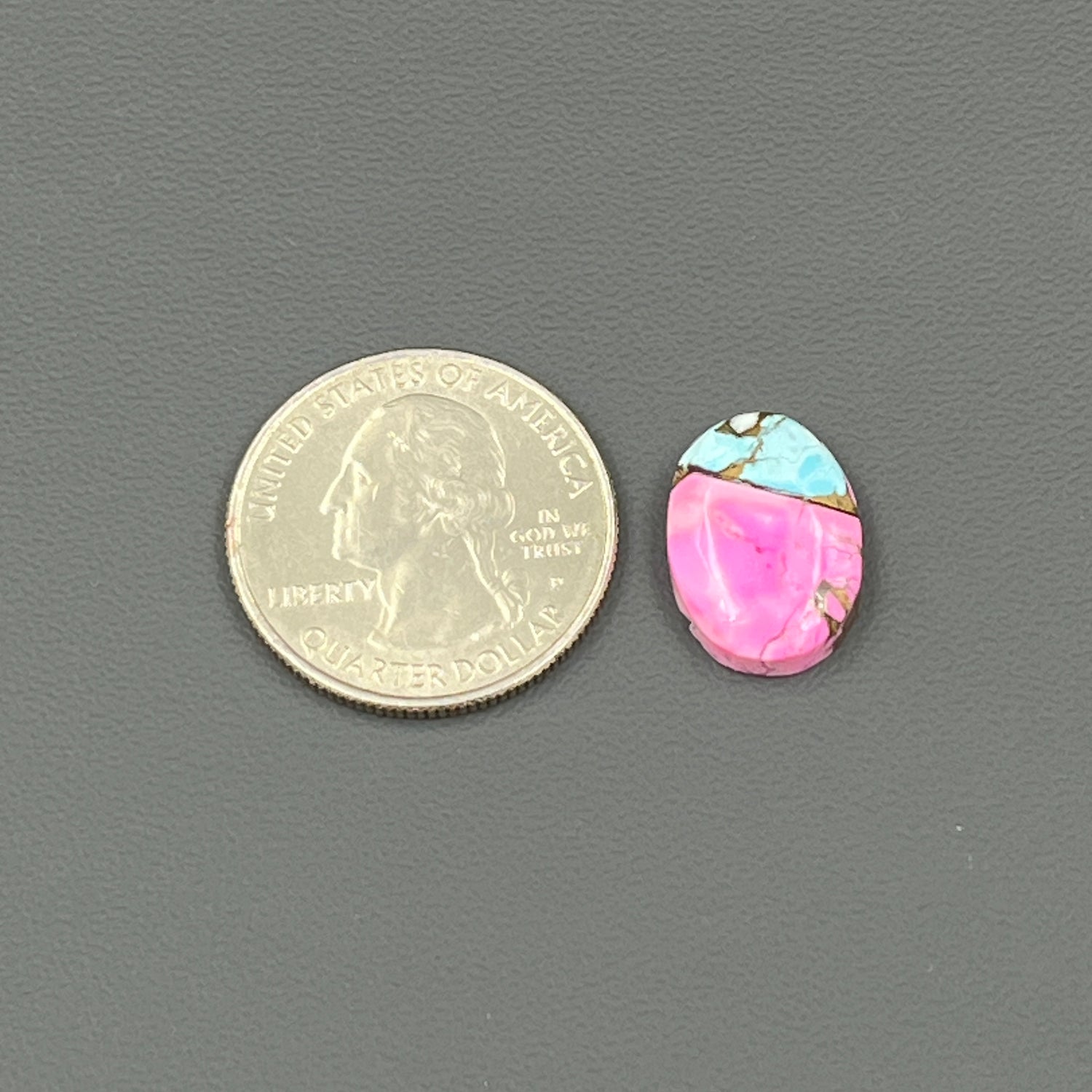 Cotton Candy Dahlia Cabochon - Oval