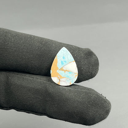 Cotton Candy Dahlia Cabochon - Teardrop