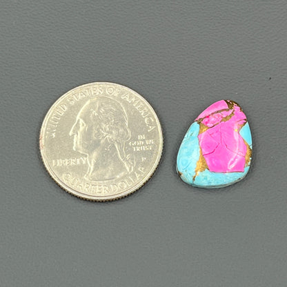 Cotton Candy Dahlia Cabochon - Tumble
