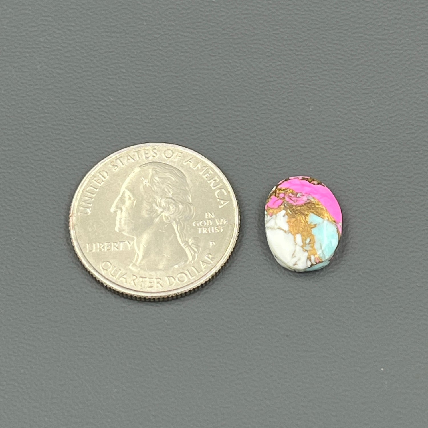 Cotton Candy Dahlia Cabochon - Oval