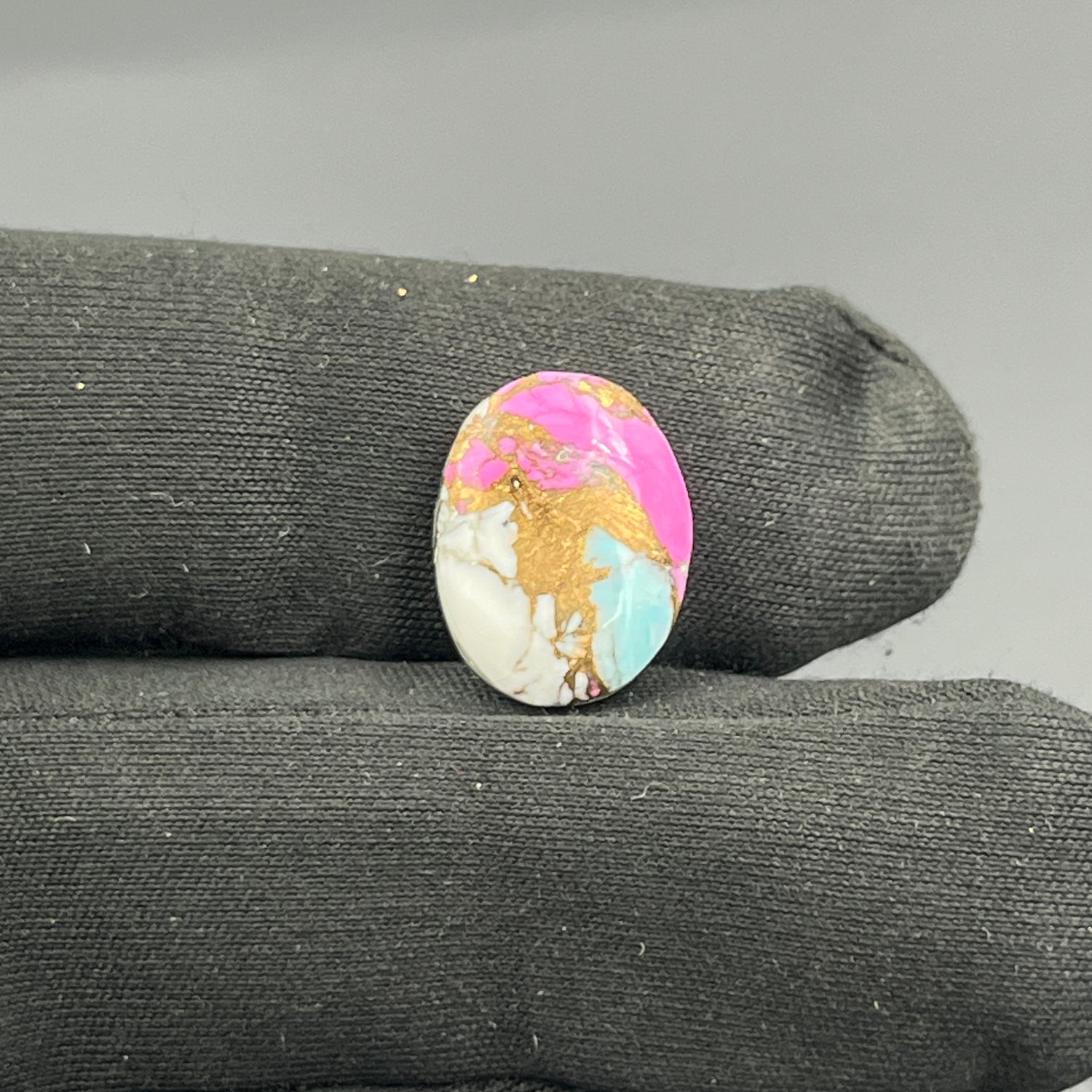 Cotton Candy Dahlia Cabochon - Oval