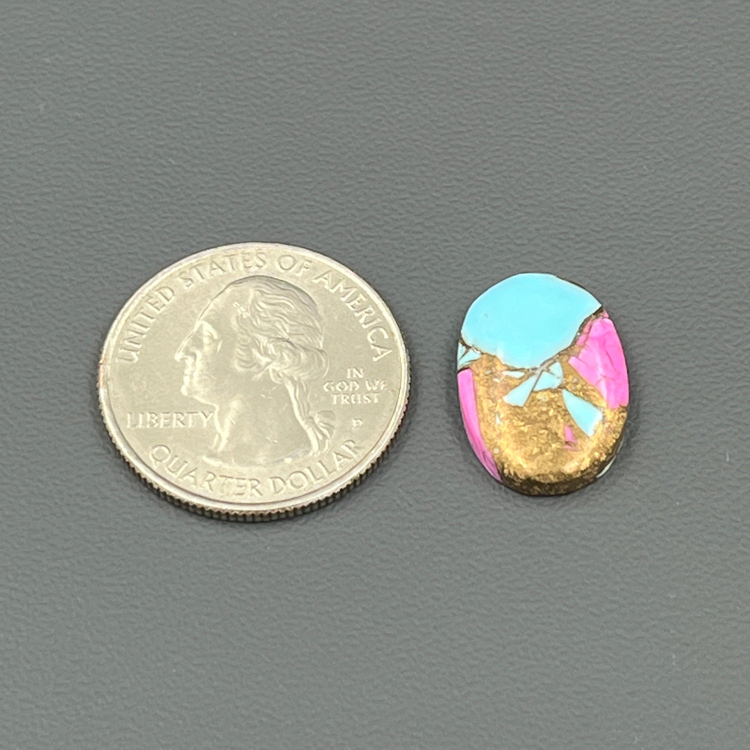 Cotton Candy Dahlia Cabochon - Oval