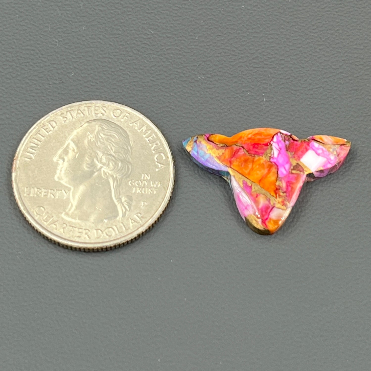 Kingman Pink Oyster Turquoise - Loose Cab - Cow Head