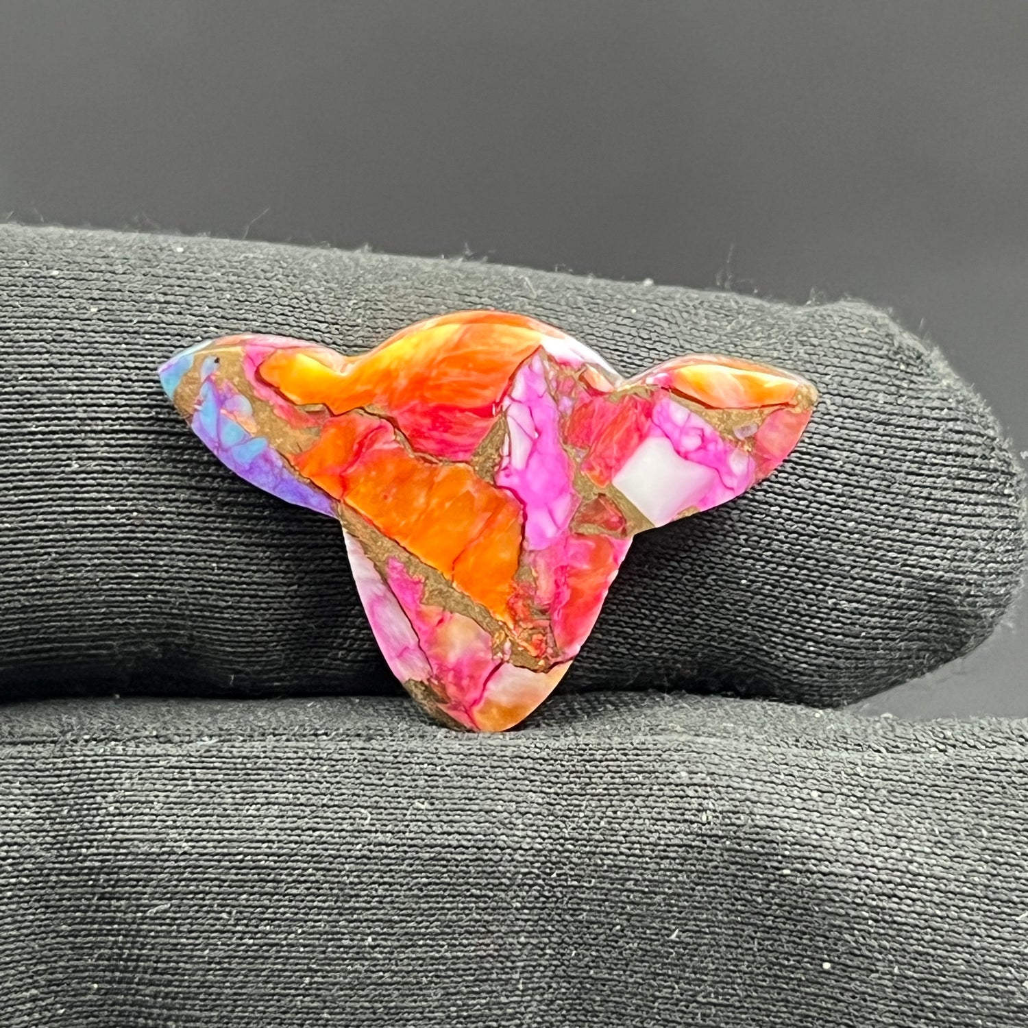 Kingman Pink Oyster Turquoise - Loose Cab - Cow Head