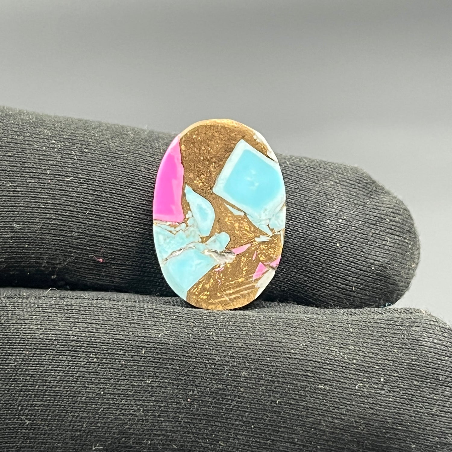 Cotton Candy Dahlia Cabochon - Oval