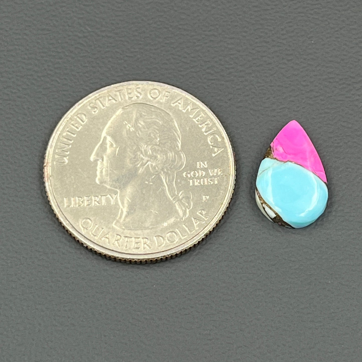 Cotton Candy Dahlia Cabochon - Teardrop