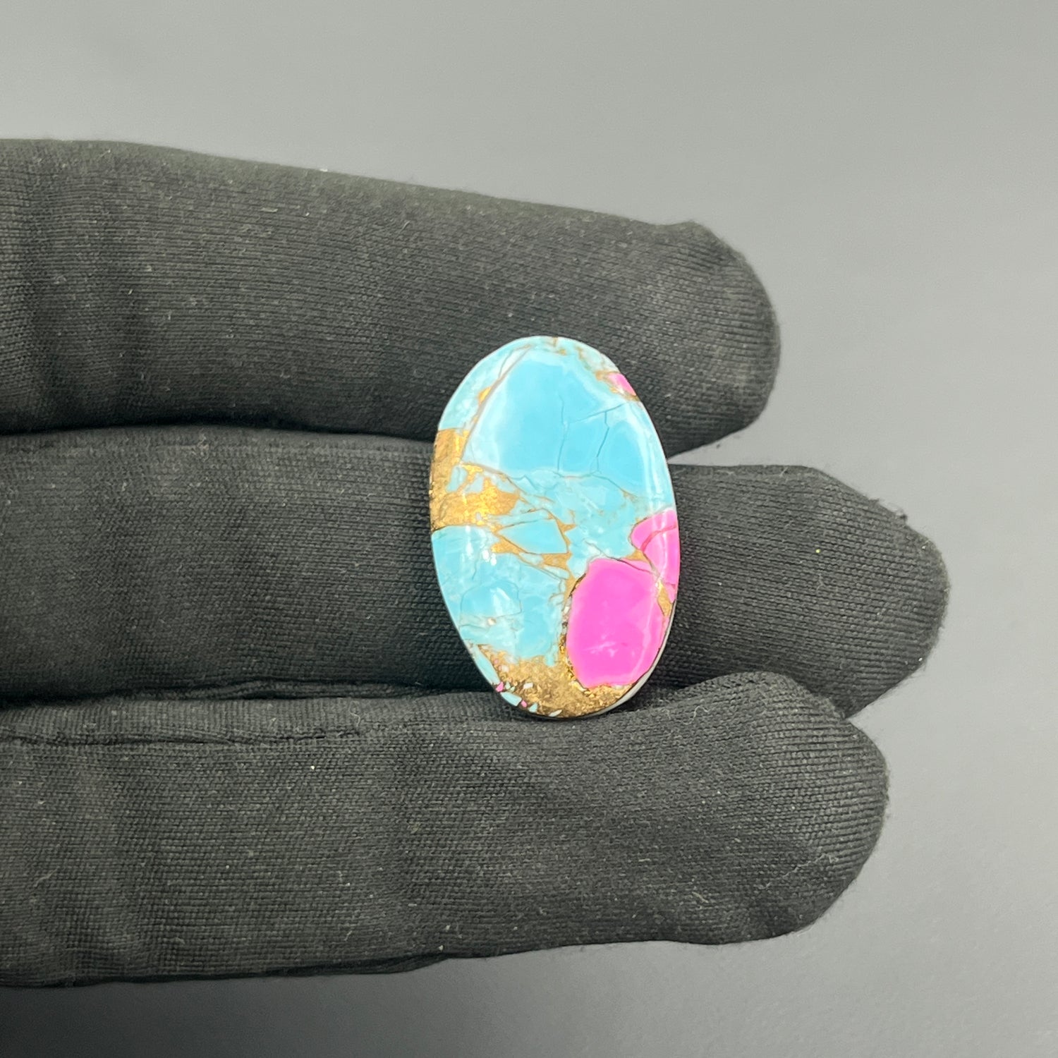 Cotton Candy Dahlia Cabochon - Oval
