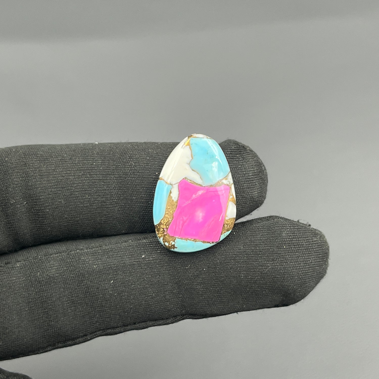 Cotton Candy Dahlia Cabochon - Tumble