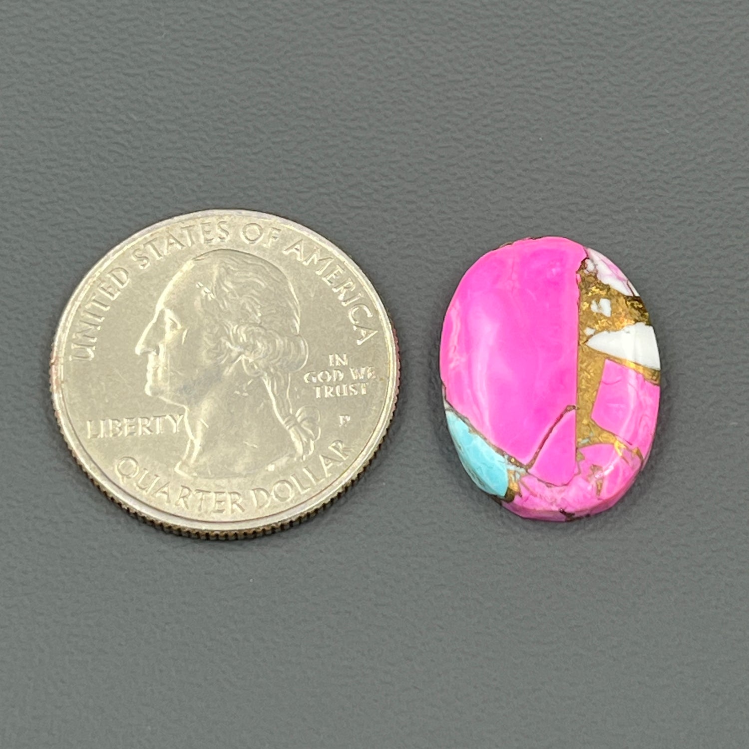 Cotton Candy Dahlia Cabochon - Oval