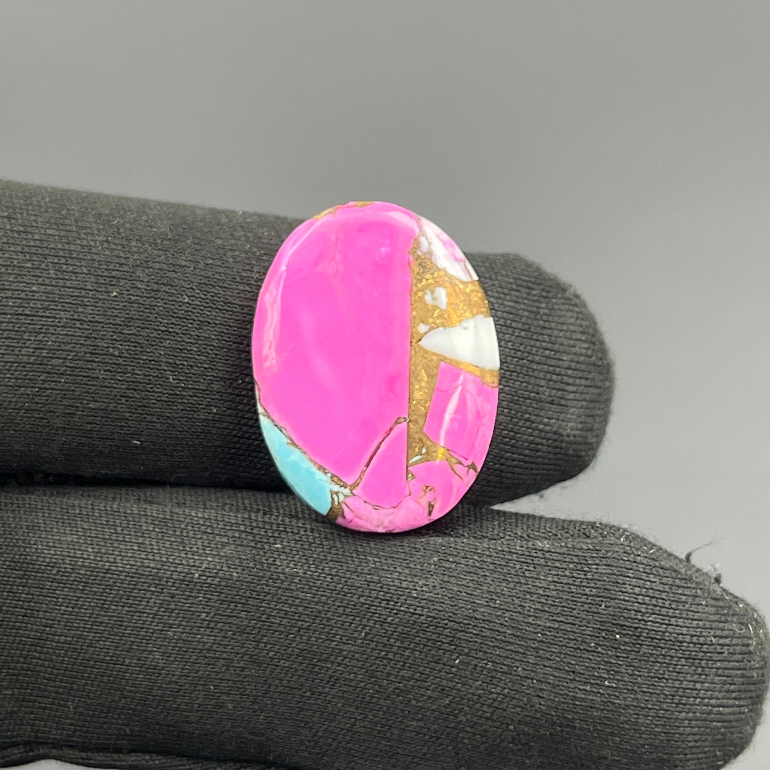 Cotton Candy Dahlia Cabochon - Oval