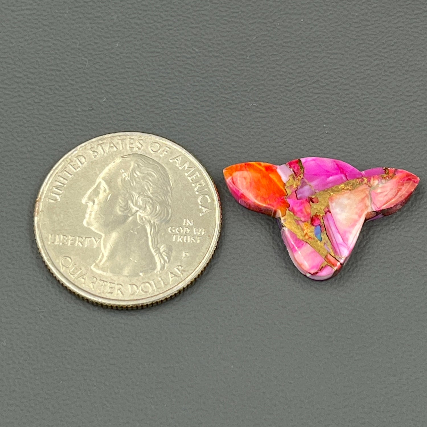 Kingman Pink Oyster Turquoise - Loose Cab - Cow Head