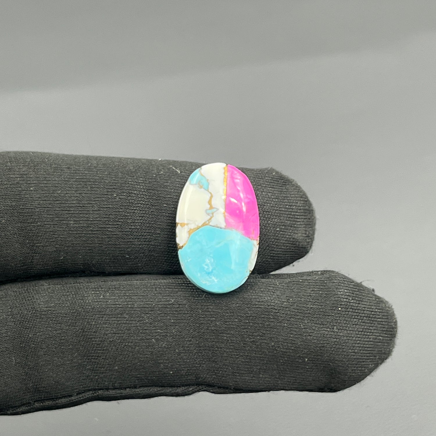 Cotton Candy Dahlia Cabochon - Oval