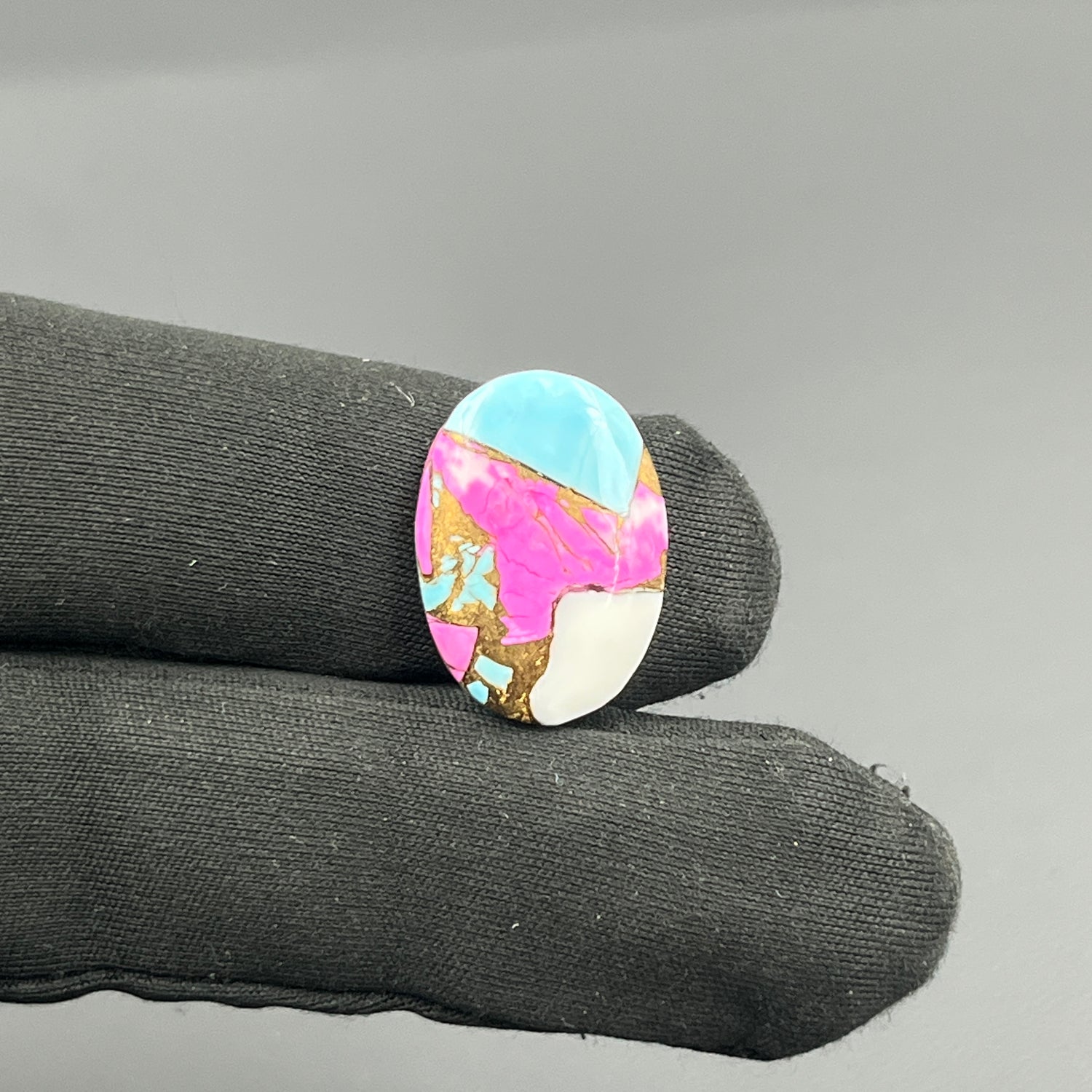 Cotton Candy Dahlia Cabochon - Oval